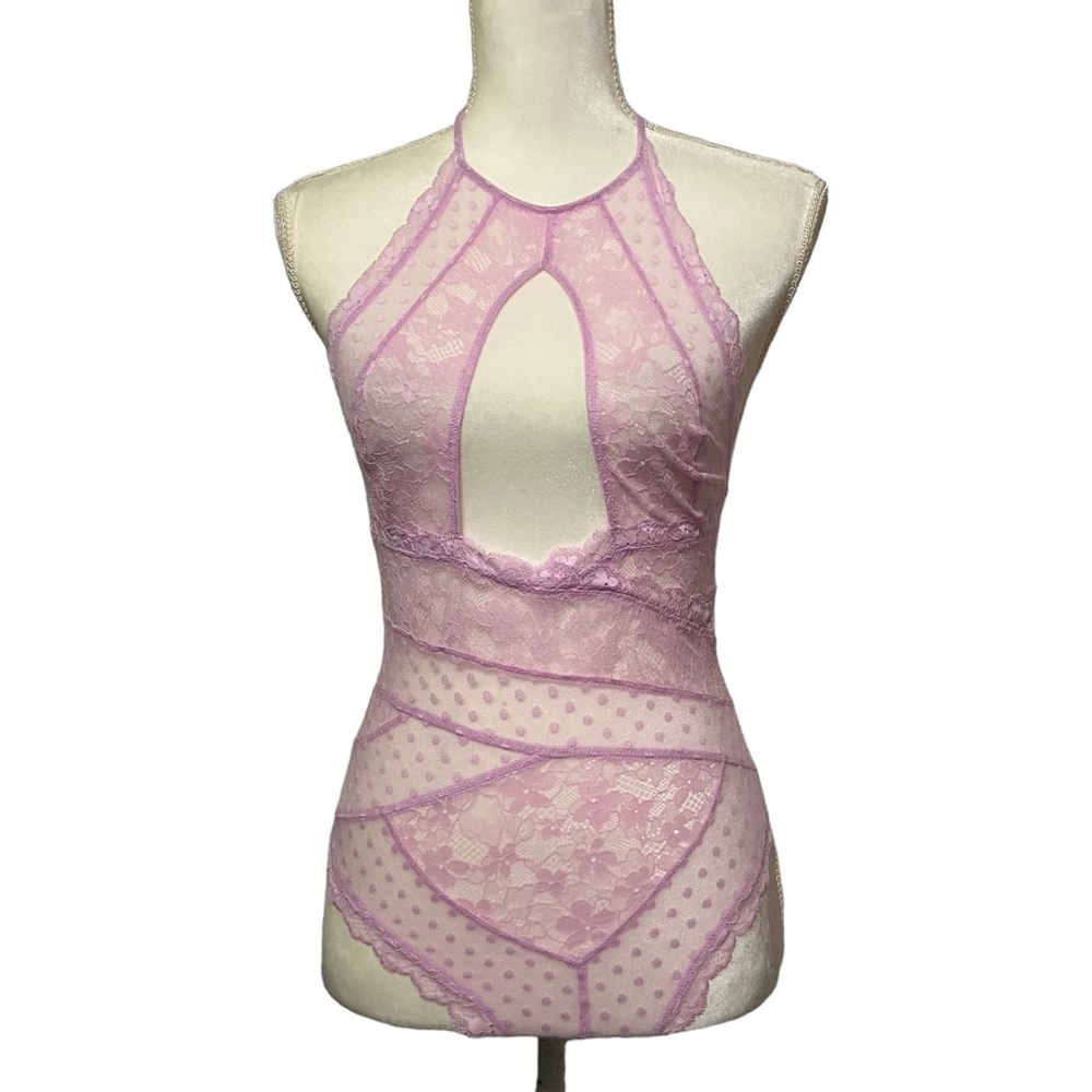 Victoria’s Secret Sexy Teddy Cutout Lace Pink Small